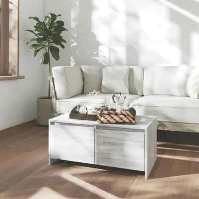 Afbeelding van Salontafel 90x50x41,5 cm spaanplaat grijs sonoma eikenkleurig