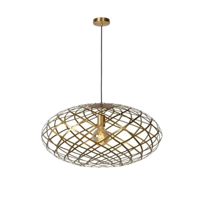 Afbeelding van Lucide WOLFRAM Hanglamp 1xE27 Mat Goud Messing
