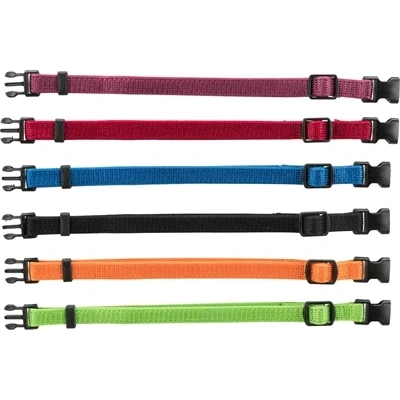 Afbeelding van Trixie Puppy Halsband Set Zwart/Rood/Blauw/Appel/Papaya/Orchidee 17 25 CM 6 ST (384937)