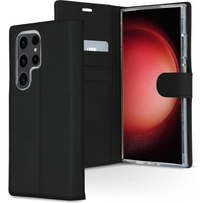 Afbeelding van Accezz Hoesje Geschikt voor Samsung Galaxy S24 Ultra Met Pasjeshouder Wallet Softcase Bookcase Zwart