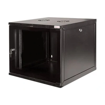 Image de LogiLink Canovate SOHO Armoire montable sur mur noir, RAL 9005 12U 19&quot;
