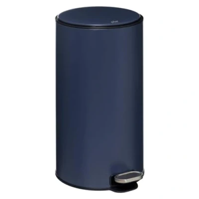 Afbeelding van 5Five Prullenbak/pedaalemmer Delta donkerblauw metaal 30 liter 39 x 33 62 cm keuken
