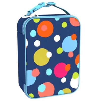 Image de ION8 Sac à Déjeuner Isotherme, Fermeture éclair 3 côtés, Poche pour bouteilles, Lavable, Polyester, Imprimé Taches