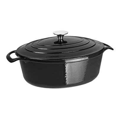 Afbeelding van Vogue ovale inductie braadpan zwart 5L
