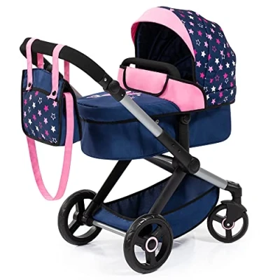 Afbeelding van Bayer Design 17016AA Combi Poppenwagen Xeo, tas, blauw, roze, fee