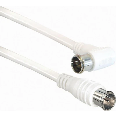 Afbeelding van F quick (m) recht haaks coaxkabel wit 5 meter