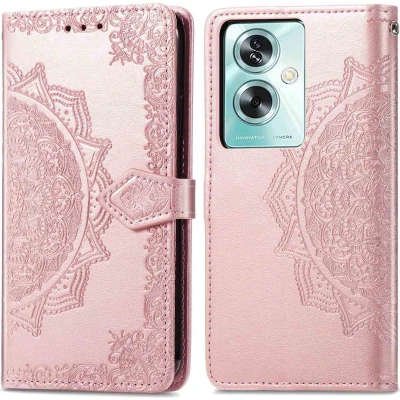 Afbeelding van iMoshion Hoesje Geschikt voor OnePlus Nord N30 SE Met Pasjeshouder Mandala Bookcase Rosé Goud