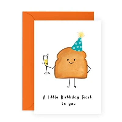 Afbeelding van Central 23 Grappige verjaardagskaart voor mannen en vrouwen &quot;A Little Birthday Toast&quot; hem of haar met stickers