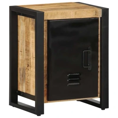 Afbeelding van vidaXL Nachtkastje 40x30x51 cm massief ruw mangohout
