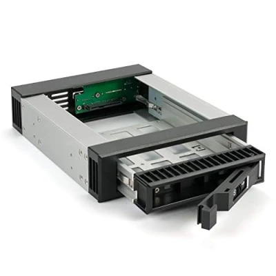 Afbeelding van FANTEC BP T3525 SAS I, II + SATA II, III afneembaar rek voor 3,5 inch / 2,5 harde schijf in 5,25 bay, behuizing van aluminium, zwart