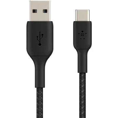 Afbeelding van Belkin Braided USB C naar kabel 0,15m Zwart