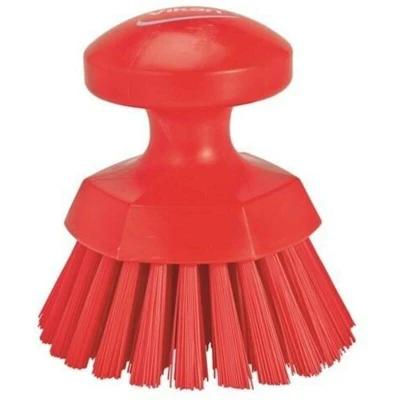 Image de VIKAN 38854 brosse à main ronde, Ø110 mm, polyester, dure, rouge 3885/4