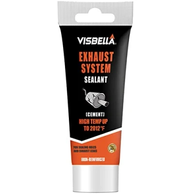 Afbeelding van Visbella 75 g uitlaatreparatiepasta, hittebestendige afdichting, hoge gasafdichting, uitlaatmontagepasta, reparatieset voor auto geluiddemper,