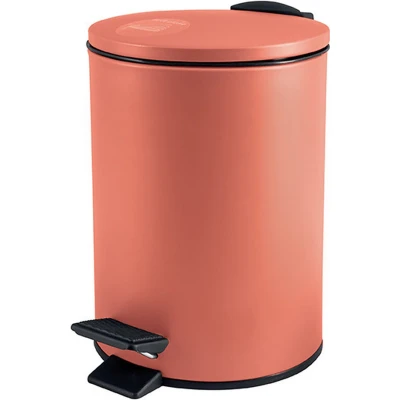 Afbeelding van Spirella Pedaalemmer Cannes terracotta 5 liter metaal L20 x H27 cm soft close toilet/badkamer