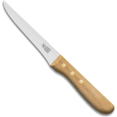 Afbeelding van Robert Herder Uitbeenmes RVS Stijf Lemmet 13 cm Heft Eikenhout