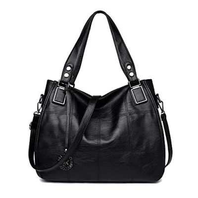 Afbeelding van Kris Anna Hobo Borduurwerk Schoudertas voor Dames, Zwart, M, Schoudertas, zwart., Stijlvol