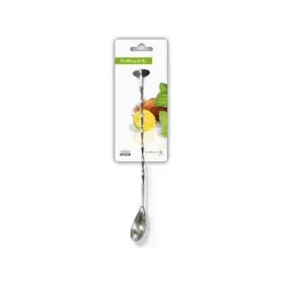 Afbeelding van Vin Bouquet FIK 025 Schroefdraadlepel, cocktaillepel, gin tonic lepel, zwart, 25 cm