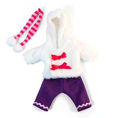 Afbeelding van miniland Bontjas met paarse broek (32 cm)