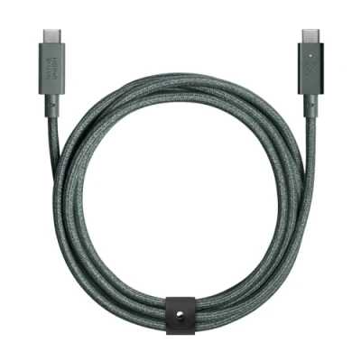 Afbeelding van Native Union Type C Pro riemkabel 240 W USB naar 2,4 m ultrasterke oplaadkabel compatibel met iPhone 16,16 Max, MacBook 14 inch/16 inch M2, Air 15 M2 (leisteengroen)