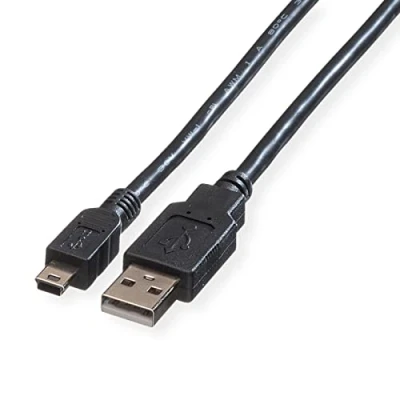 Afbeelding van ROLINE USB 2.0 Kabel, type A 5 Pin Mini, zwart, 1,8 m
