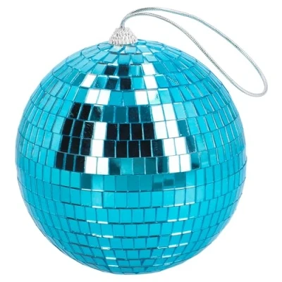Afbeelding van Boland Disco bal lichtblauw (15 cm) Blauw
