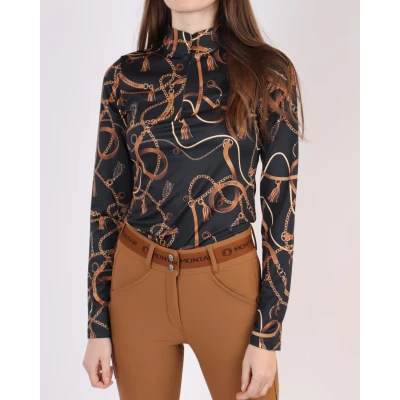Image de Montar Polo Haily Bridle Print Longues Manches Noir XS
