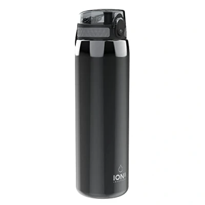 Afbeelding van Ion8 Lekbestendig 1 liter sportwaterfles, roestvrij staal, 1200 ml, grijs