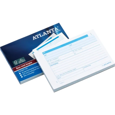 Afbeelding van Bonboekje Atlanta A6 50x2vel carbon