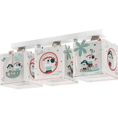 Image de Dalber plafonnier 3 lampes The Pirates 51 cm blanc