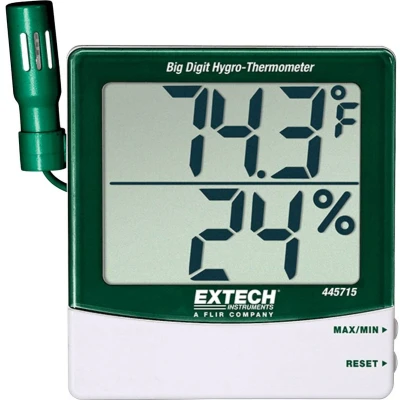Afbeelding van Extech 445715 vochtigheidsmeter thermometer met externe probe groot display
