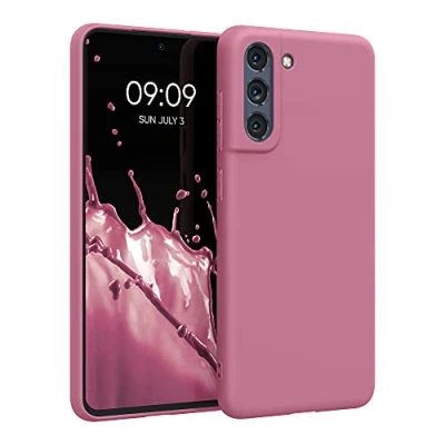Afbeelding van kwmobile telefoonhoesje geschikt voor Samsung Galaxy S21 FE Hoesje smartphone Back cover in donkerroze