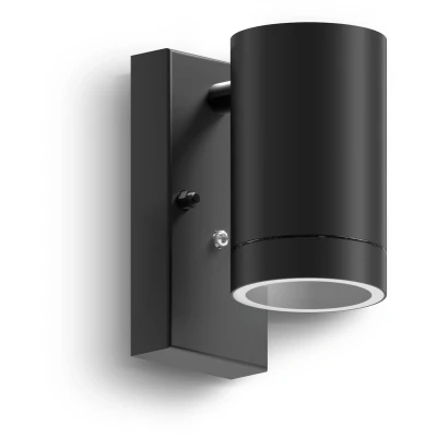 Afbeelding van Calex Alba Wandlamp 1x GU10 Tuinverlichting Dag en Nacht Sensor Zwart
