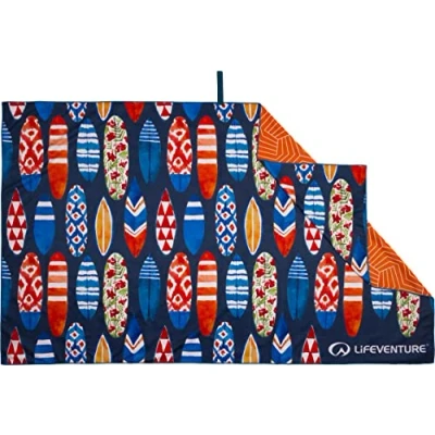 Afbeelding van Lifeventure Handdoek Sneldrogend Surf 150 Cm Blauw/oranje