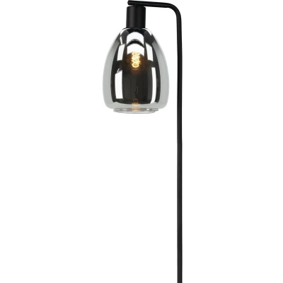 Afbeelding van EGLO Chelvey Vloerlamp Staande lamp E27(excl.) 150,5 cm smoke Glas Zwart