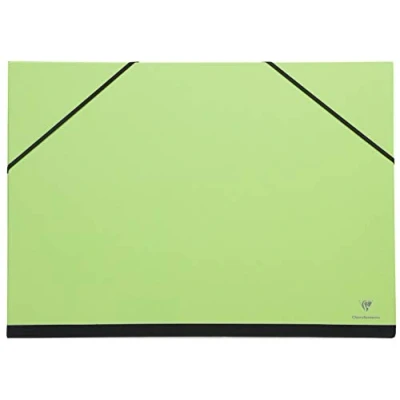 Image de Clairefontaine 144804C Un carton à dessin fermeture élastiques 28x38 cm, Vert