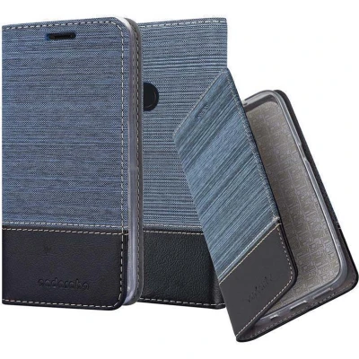 Afbeelding van Cadorabo Hoesje geschikt voor Google PIXEL 3 in DONKERBLAUW ZWART Beschermhoes met magnetische sluiting, standfunctie en kaartvakje Book Case Cover Etui