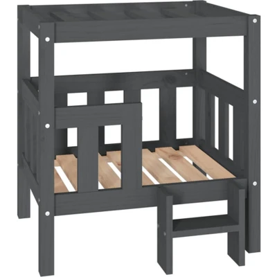 Afbeelding van Hondenmand 65,5X43X70 Cm Massief Grenenhout Grijs
