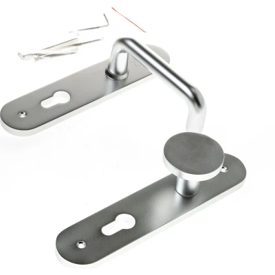 Afbeelding van D4E alu.vastdraaibaar f1 deursch. afger. knop/kruk d model pc55 r/wijz