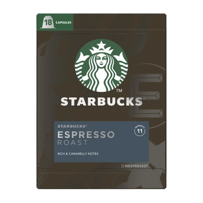 Image de 11,90 de remise 7 unités Starbucks Espresso Dark Roast 18 capsules 700 g