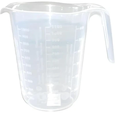Image de PARENCE. Doseur en Plastique 1L Mesure Précise, Grande Capacité 1000ML, Poignée Ergonomique Graduation Noire/Cuisine Ne pas mettre au lave vaisselle