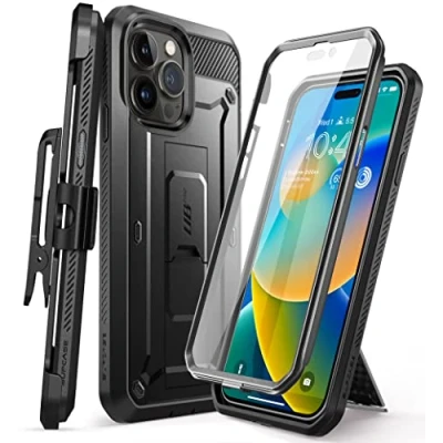Image de Coque pour iPhone 14 Pro Max Multicouche Clip ceinture et béquille support Unicorn Beetle Supcase Noire