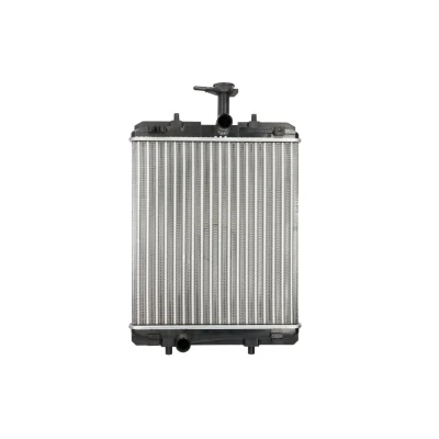 Afbeelding van THERMOTEC D7C008TT Radiateur voor voertuigen met/zonder airco 341 374 16 Handgeschakeld Koelribben mechanisch gelast CITROËN: C1 I, TOYOTA: Aygo