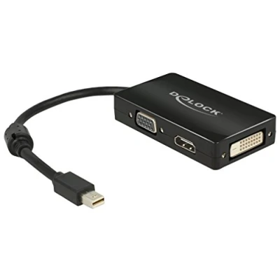 Afbeelding van Delock 62631 Mini DisplayPort 1.1 stekker &gt; 1x VGA + HDMI DVI 24+1 zwart