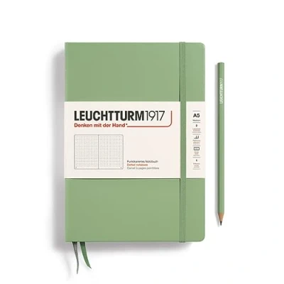 Afbeelding van Leuchtturm notitieboek medium pastel groen dots Notebook 4004117570001