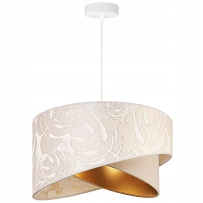 Afbeelding van Light Home Milaan lampenkap, hanglamp, industriële kroonluchter, moderne plafond voor slaapkamer, woonkamer en keuken, metaal, beige Monserta, wit