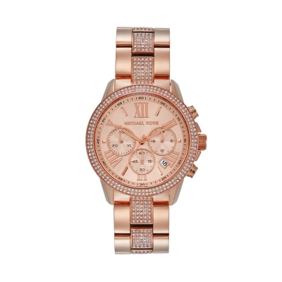 Afbeelding van Michael Kors Brynn Chronograaf, Dames, Maat: One Size, Rose gold