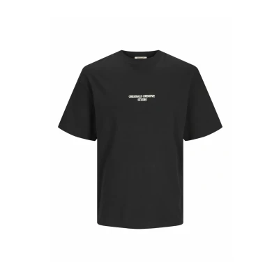 Afbeelding van Jack &amp; Jones Rundhals Tshirt print, Heren, Maat: Medium, Black