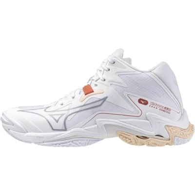 Afbeelding van Mizuno WAVE LIGHTNING Z8 MID Volleybalschoenen Wit/aleutian/cloud pink Dames Maat 40.5