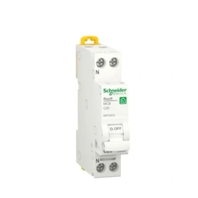 Afbeelding van Schneider Electric 1P+N 20A 230V R9P35620 magnetothermische schakelaar