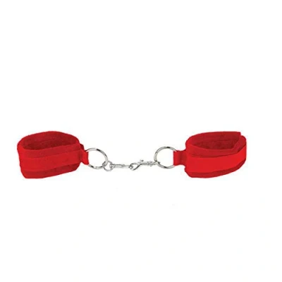 Afbeelding van Ouch! Klittenband Handboeien met Fluwelen Binnenzijde voor Comfortabel Draagcomfort Rood